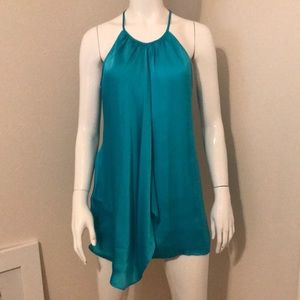 Vince Camuto Turquoise Silk-like Summer Top